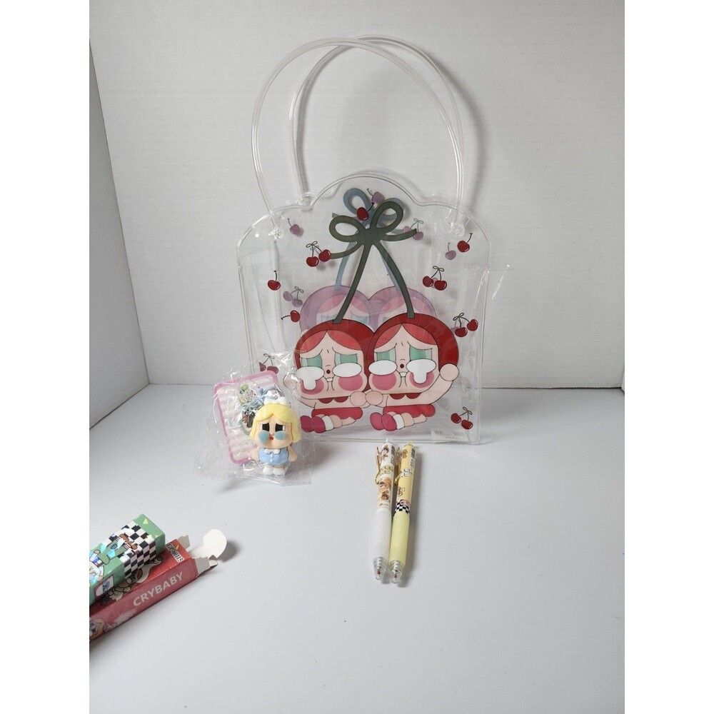 Clear 8.5"×8" Bag With 2 Ink Pens And Keychain